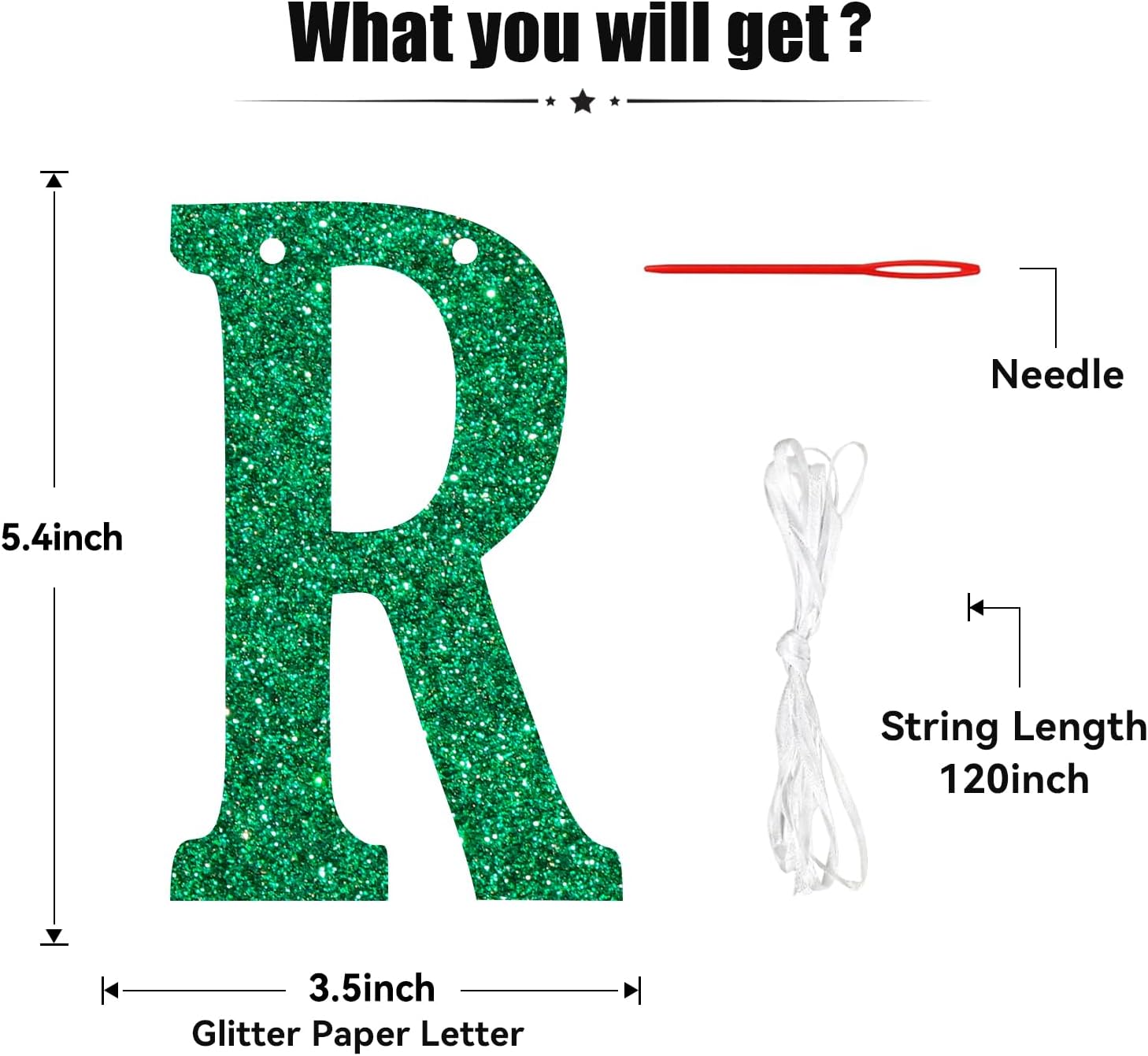 Congrats Grad 2026 Banner, You Did It Hanging Decorations, Class of 2026 Graduation Party Decorations Supplies Green and Black Glitter - Image 7