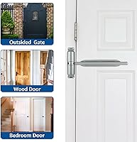 Vista 5 de 2 cierrapuertas automático de seguridad, bisagra de puerta de cierre ajustable para convertir puertas con bisagras en cierre automático, Gris