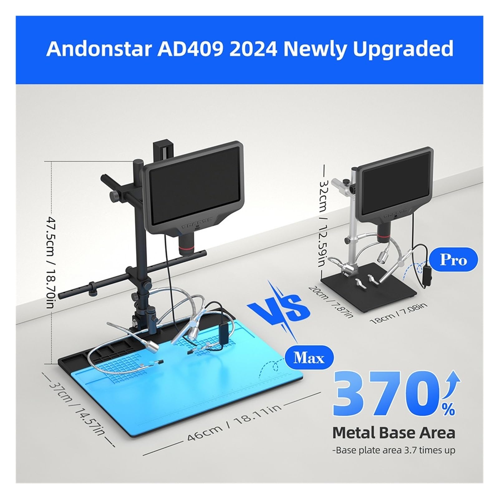 Z Endoskopem 10,1-calowy Mikroskop Cyfrowy HDMI WIFI Pomiar Do Lutowania PCB Naprawa Elektroniki Telefonicznej Wyraźny Precyzyjny Szczegóły Bez Wysiłku