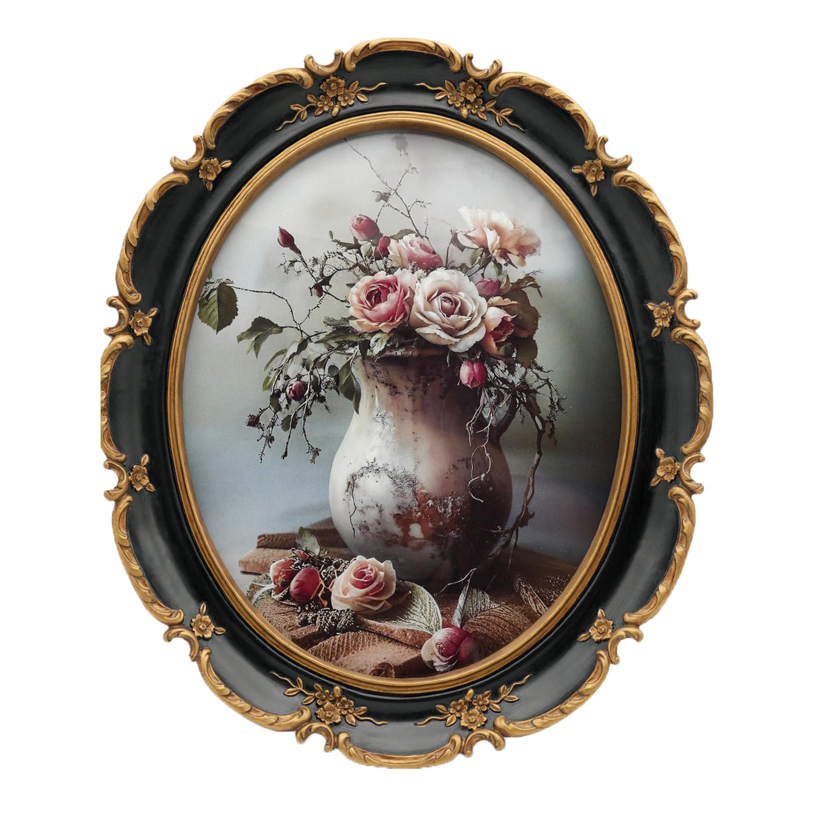 EvruCexul Black Gold Vintage Oval Picture Frame 8x10