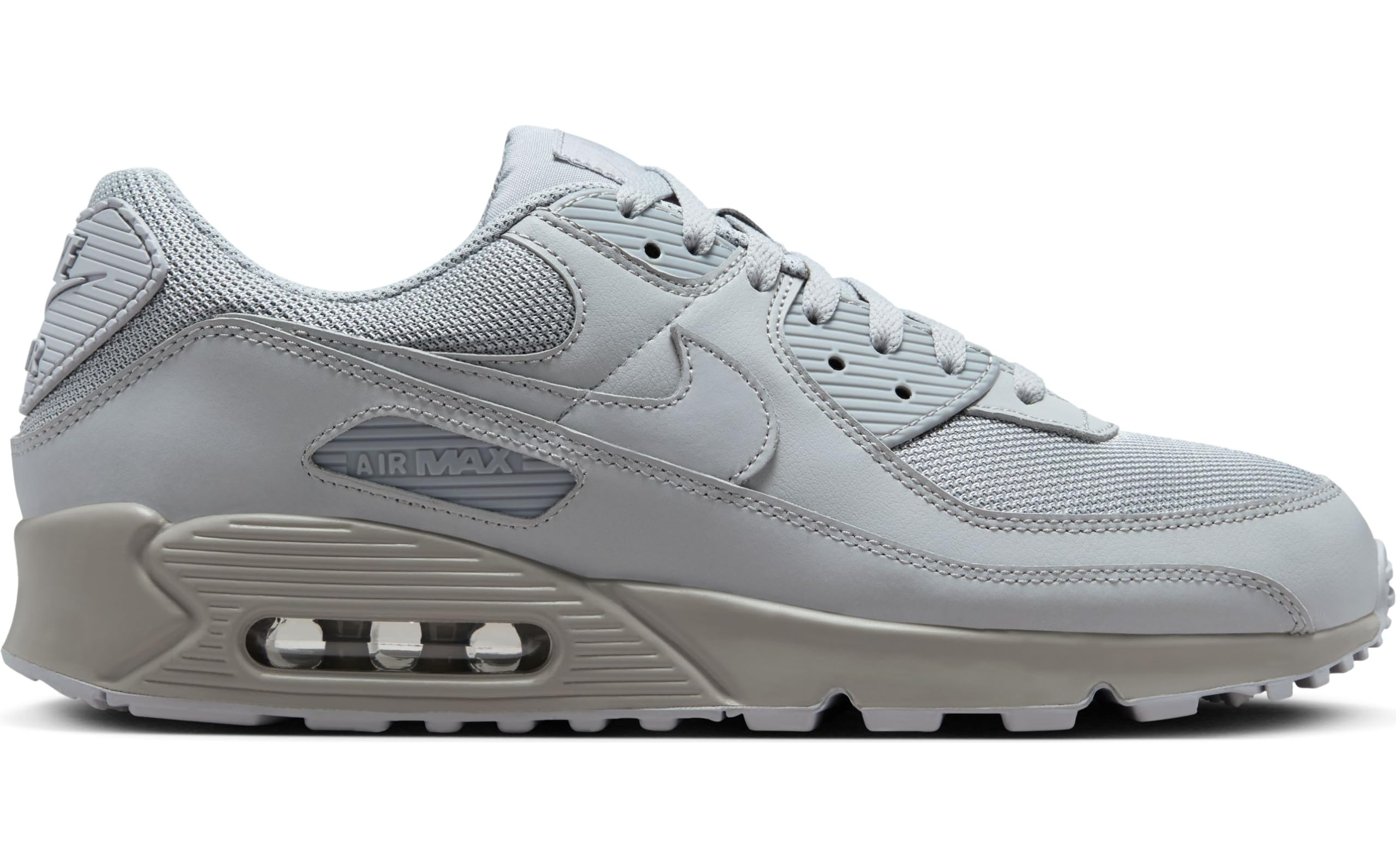 Nike Air Max 90, Men's Running Shoes, Wolf Grey Wolf Grey Wolf Grey Black, 13 US
