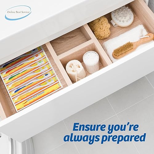 Miniatura 7 de Paquete de 200 cepillos de dientes estándar clásico medio suave envuelto individualmente Lote al por mayor