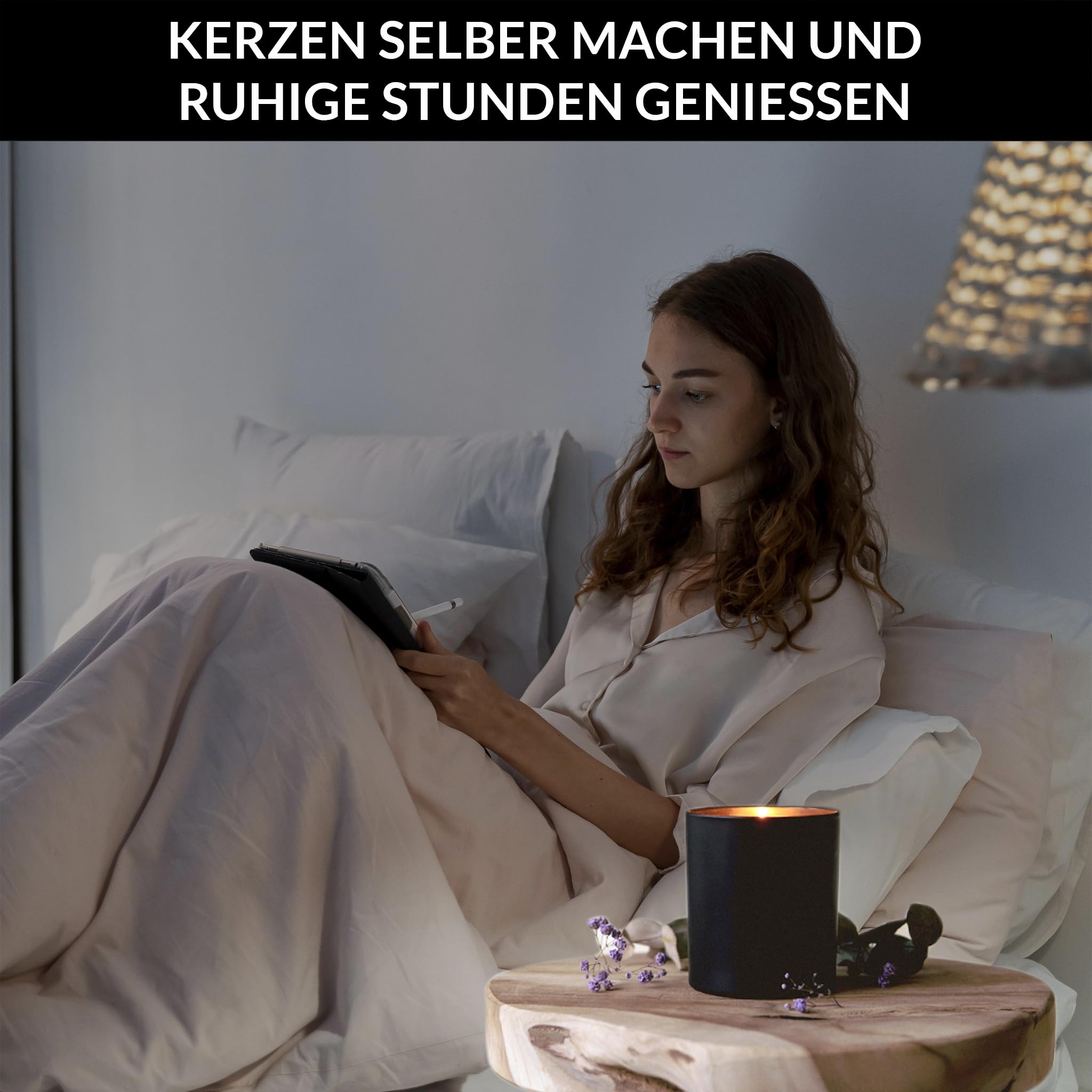 22Feels 20x (295ml) EU-REACH-GEPRÜFT Premium Kerzengläser Matt-Schwarz Hitzebeständig Luftdicht mit Bambus-Deckel, DIY Kerzen Selber Machen Gießen Zubehör, Geschenkidee, Gewürz Glas, Wiederverwendbar