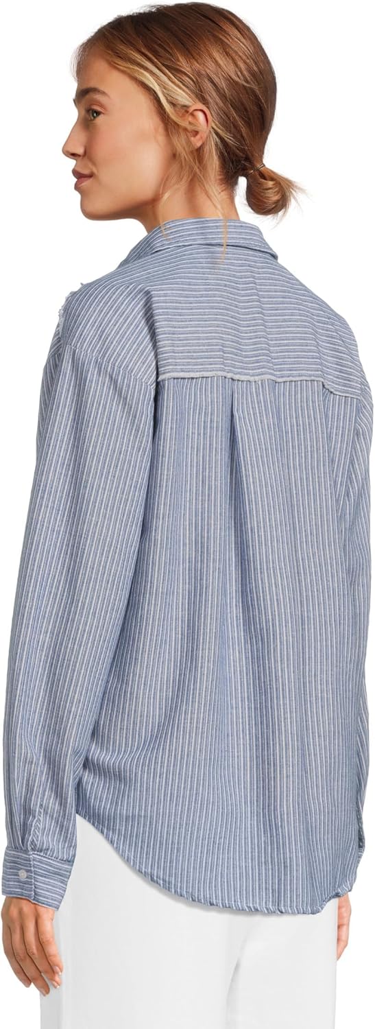 Mod-O-Doc Women's Long Sleeve Striped Oversized Shirt - Image 3