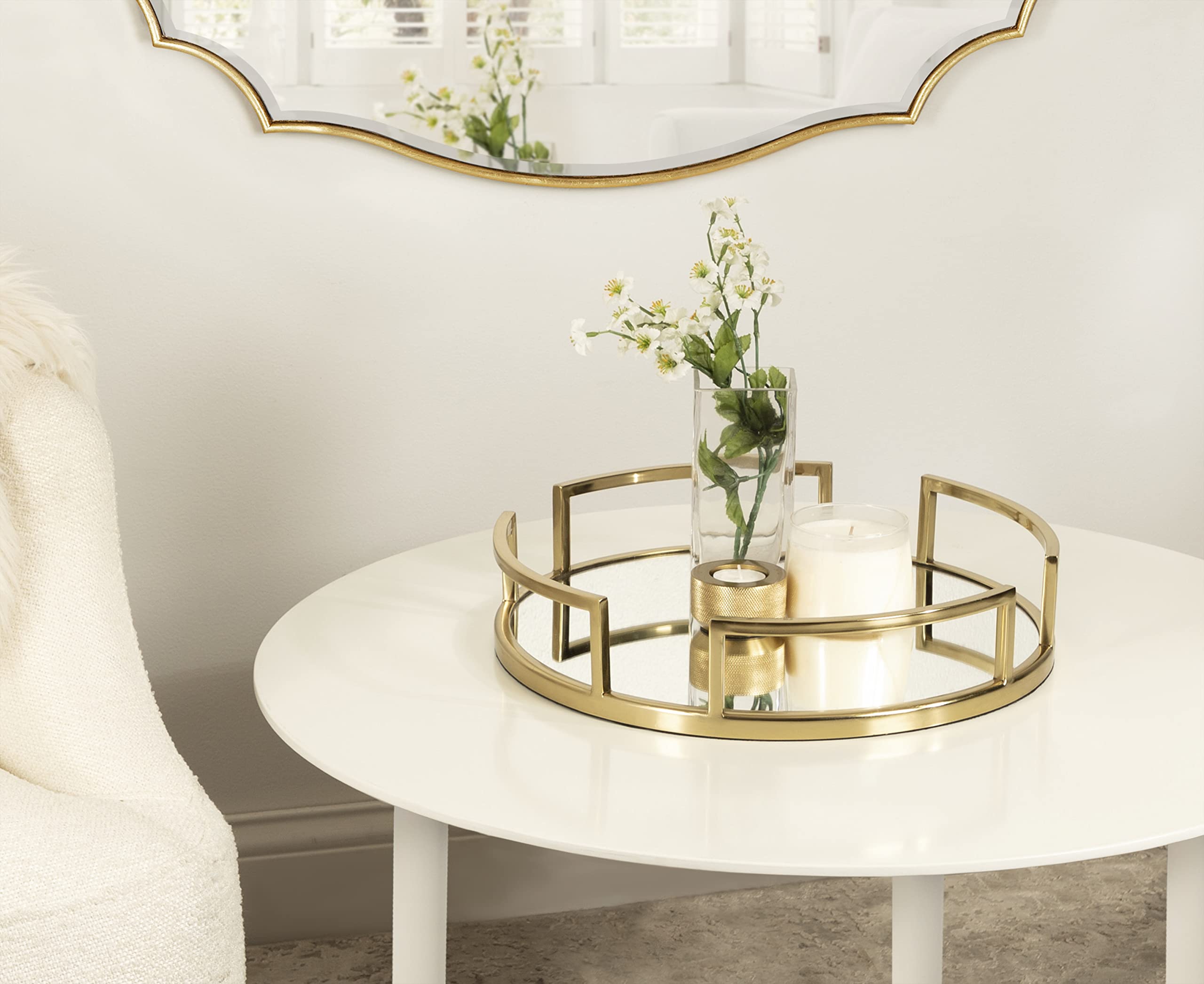 Amazon.com: Kate and Laurel Gohana Modern Mirrored Tray, 16 Inch