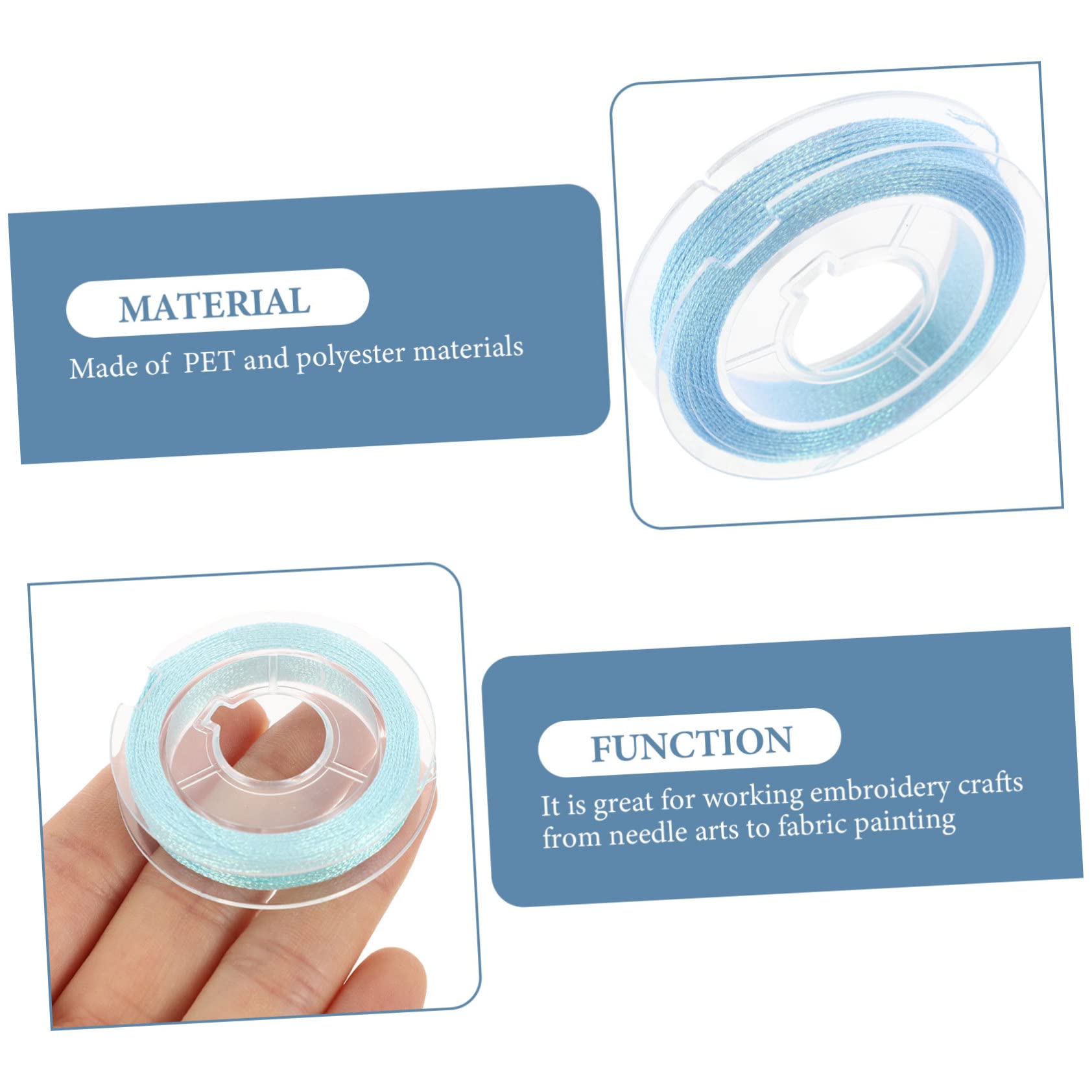OSALADI 2 Set Filo Luminosa Per Ricamo Filo Per Cucito Per Diy E Resistente E Sicuro Per Decorazioni E Progetti Creativi 12 * 2