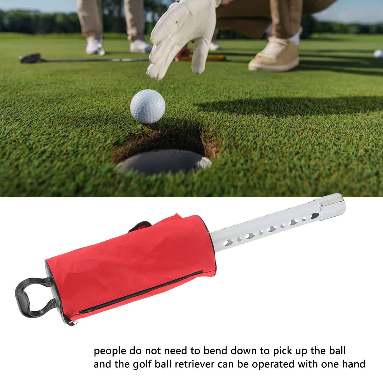 Shagger de Bolas de Gran Capacidad con Tubo de aleación de Aluminio para recuperador de Pelotas de Golf para Campos de Golf
