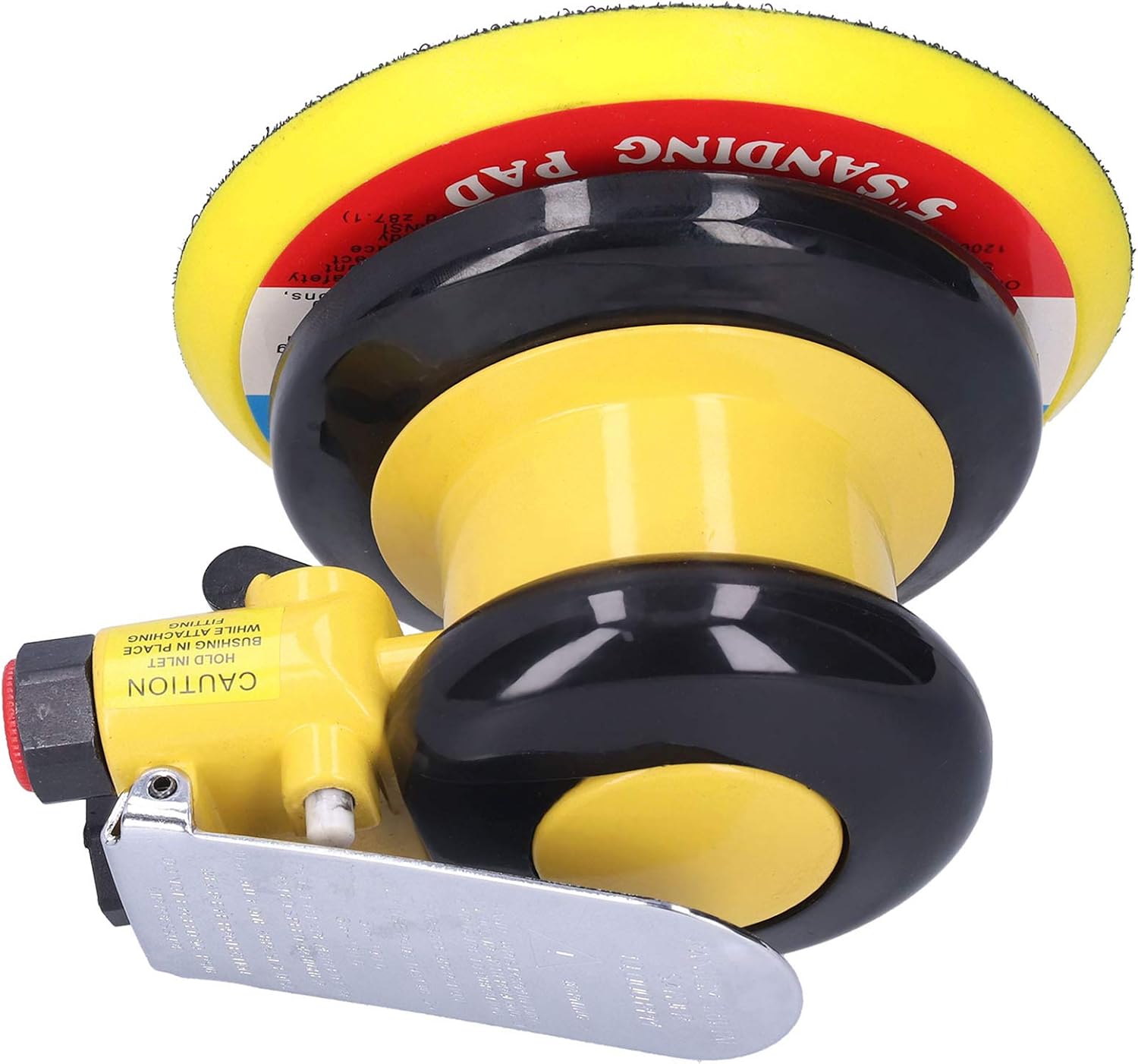 5in Pneumatic Polisher Air Sander, 10000RPM Grinding and Sanding Machine with Rubber Handle for Wood Metal Fiberglass, Compact Buffing Tool for Home and Auto Detailing