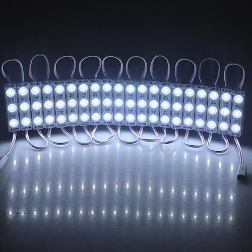 Miniatura 7 de REXTiN Super Bright 100 unids 110V 2835 3 LED Module Storefront Lights Blanco 1.5W Luz decorativa impermeable para letreros de letras publicitarias