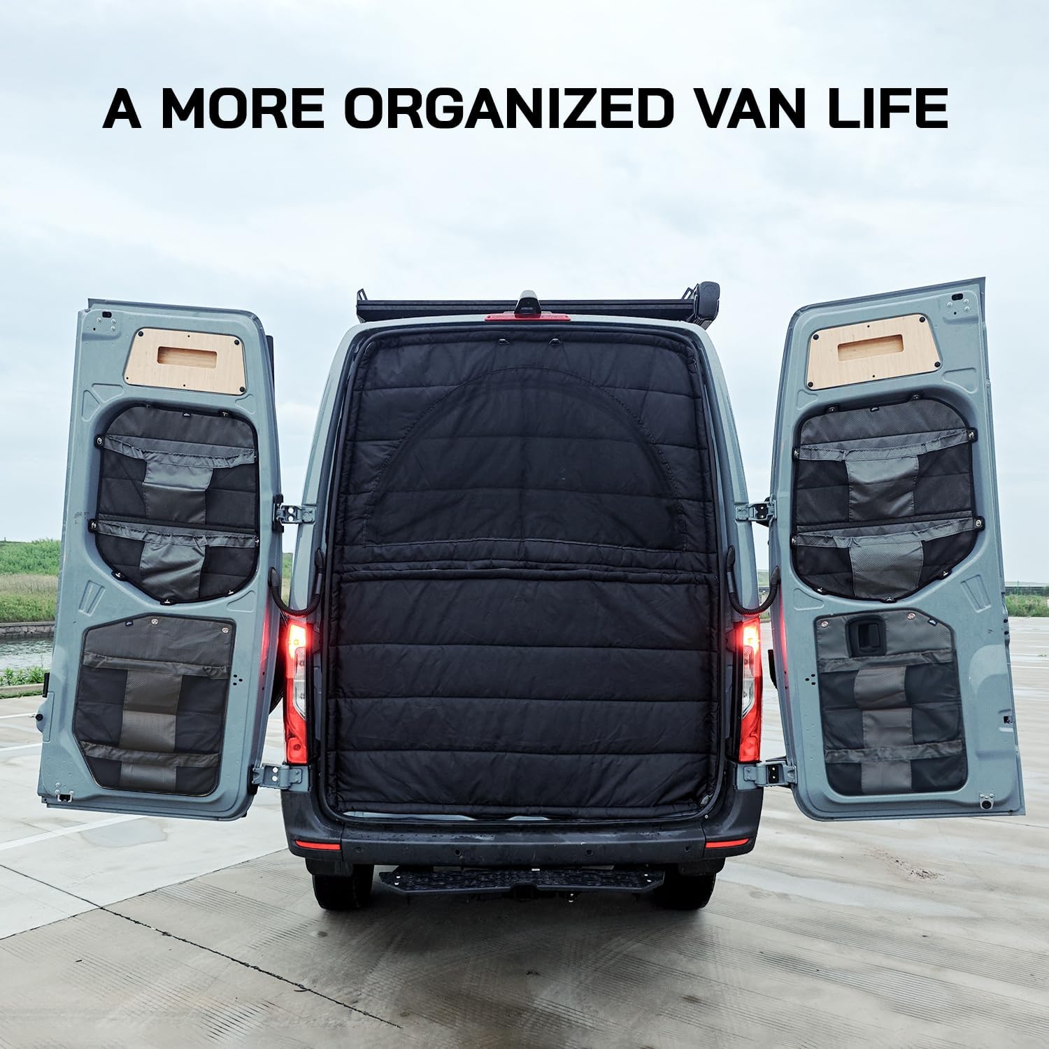 Rear Door Storage Bags (Pair) for 2019-2026 Mercedes-Benz Sprinter VS30,Rear Door Storage Panels,Lower