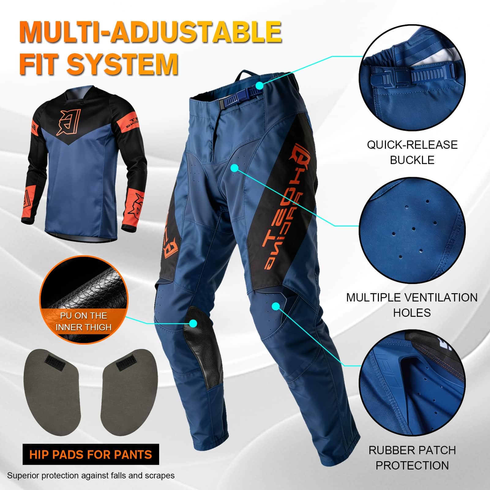 Maillot MTB Pantalones de Camiseta de Motocross Traje Hombres Bicicleta Sucia Juego de Engranajes MX Mujeres Fuera del Camino Montando Adulta Ropa de Carrera