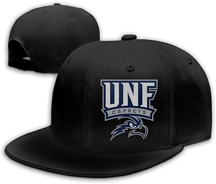 University of North Florida Logo Adjustable Flat Brim Hat, Outdoor Hat