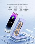 NANAMI Wireless Charger - 15W Max Fast Wireless Charging Stand Compatible with Apple iPhone 17 16 15 Pro Max 14 13 12 Mini XS 8 Plus, Charger Station for Samsung Galaxy S26 S25 S24 S23 S22 S21 S20 S10