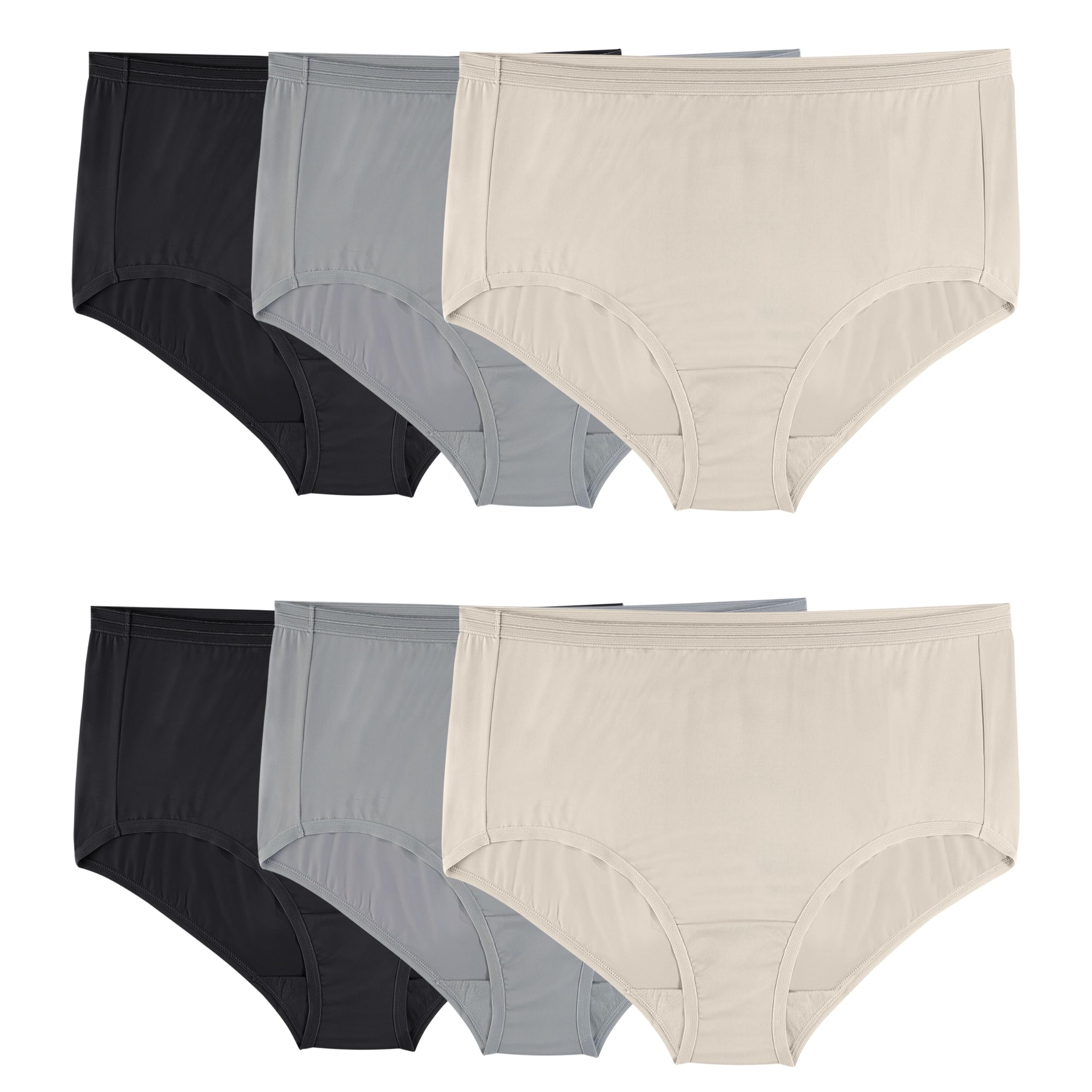 Fruit of the Loom Women's Plus Size Underwear Briefs, Fit for Me, Designed to Fit Your Curves
