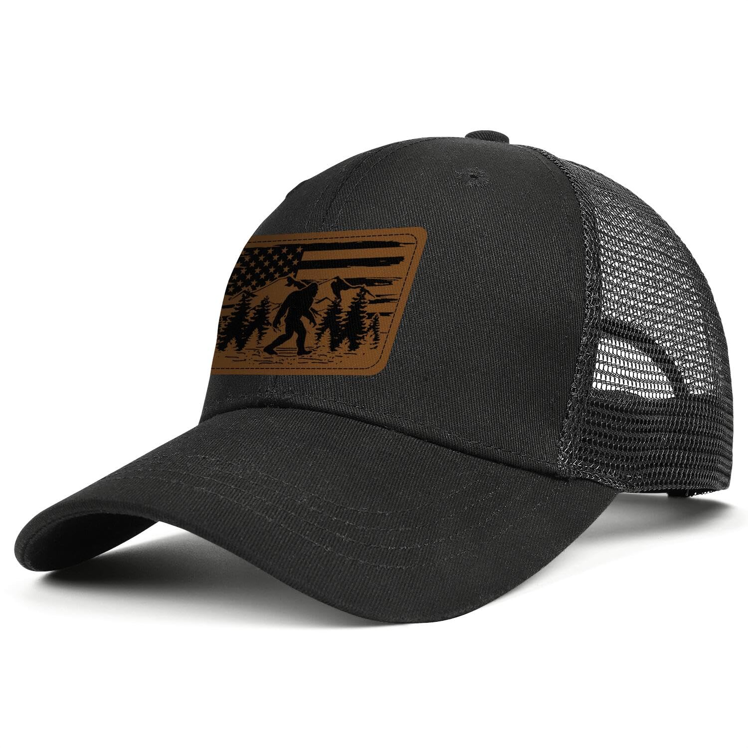 Men's Baseball Hat Patterned Leather Trucker Cap, Birthday for Dad Husband Grandpa Boyfriend