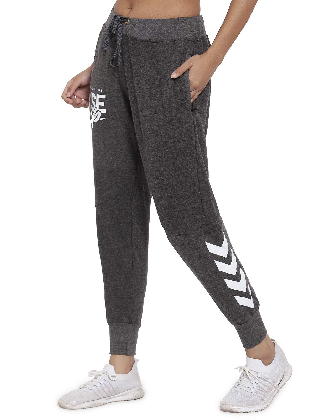 GoSriKi Women's Slim Fit Track pants in neutral