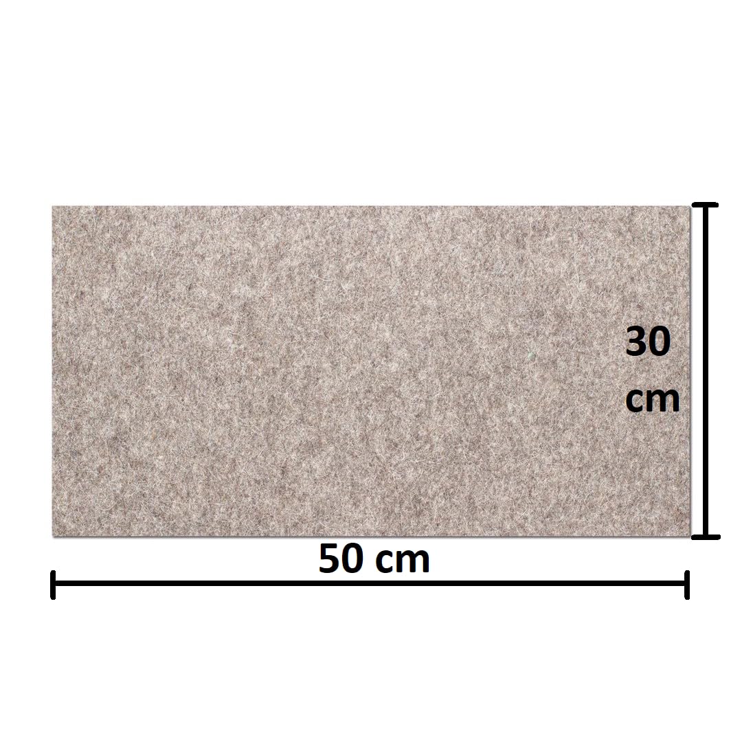 12 Lavagne In Feltro Autoadesive 30x30 Cm Con 50 Spilli - Grigio Chiaro/Scuro Per Ufficio E Casa