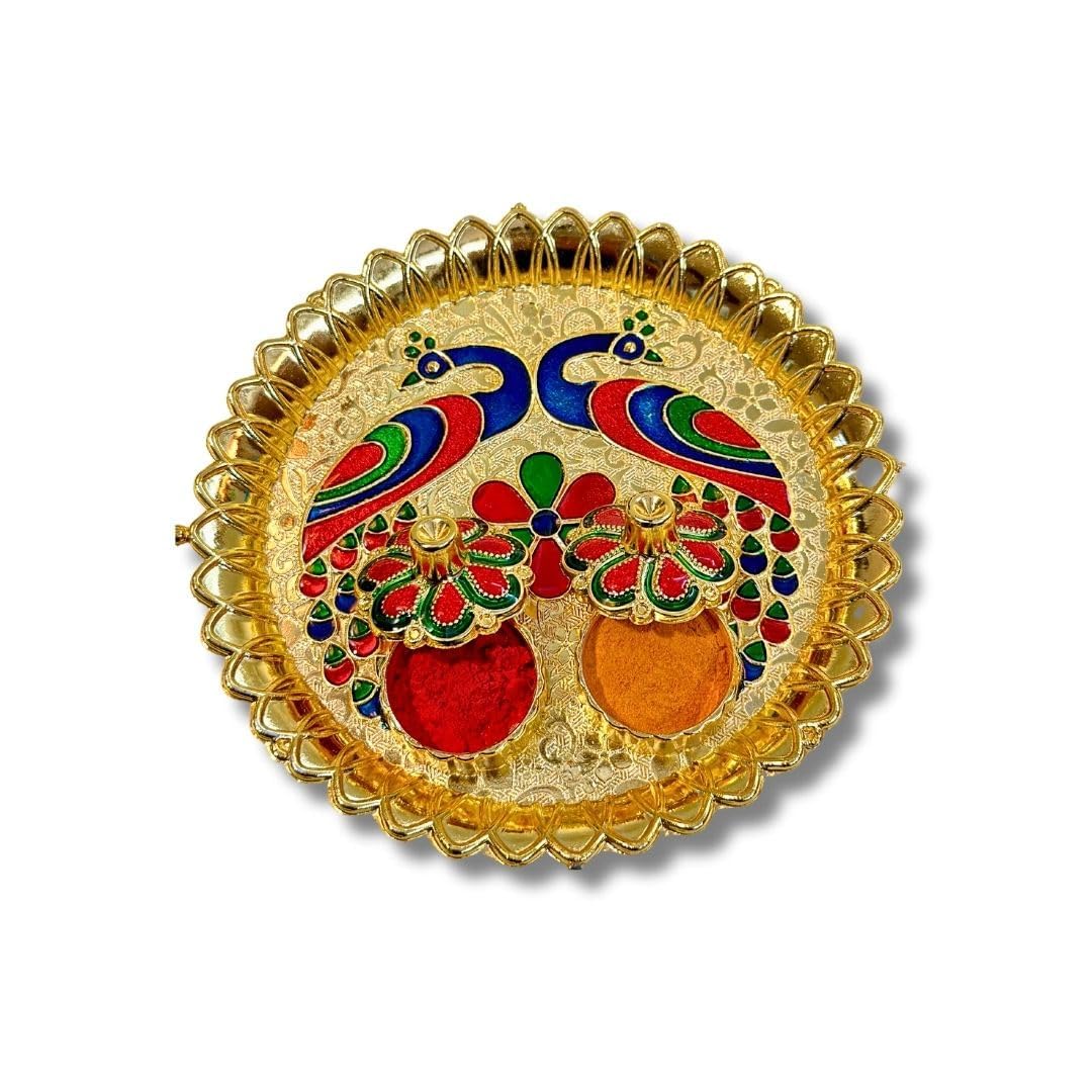 Haldi Kumkum Return Gift Set - Traditional Pooja Thali -1
