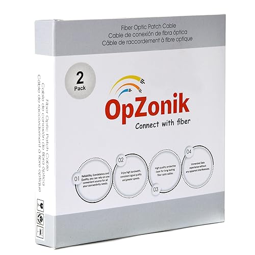 Miniatura 6 de Paquete de 2 cables de conexión de fibra óptica ST a ST multimodo OM1 dúplex 62.5/125µm, cable de fibra óptica 1G/10G, ST-ST de 3.3 ft (3.2 pies)