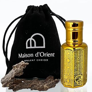 MdO Oud Wood Perfume Oil 12 mL – Exotic Oud Sandalwood and Spice Unisex Attar. Long Lasting Alcohol Free Oil, Compliment Magnet Pocket Size