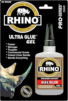 Rhino Glue Gel, Heavy Duty 40 Gram Clear