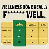 Vista 2 de Gruns Adults Super Greens Gummies, Multivitamin Superfood Gummy Bears, Spirulina, Chlorella, Prebiotics & Fiber Gummies for Digestive Health