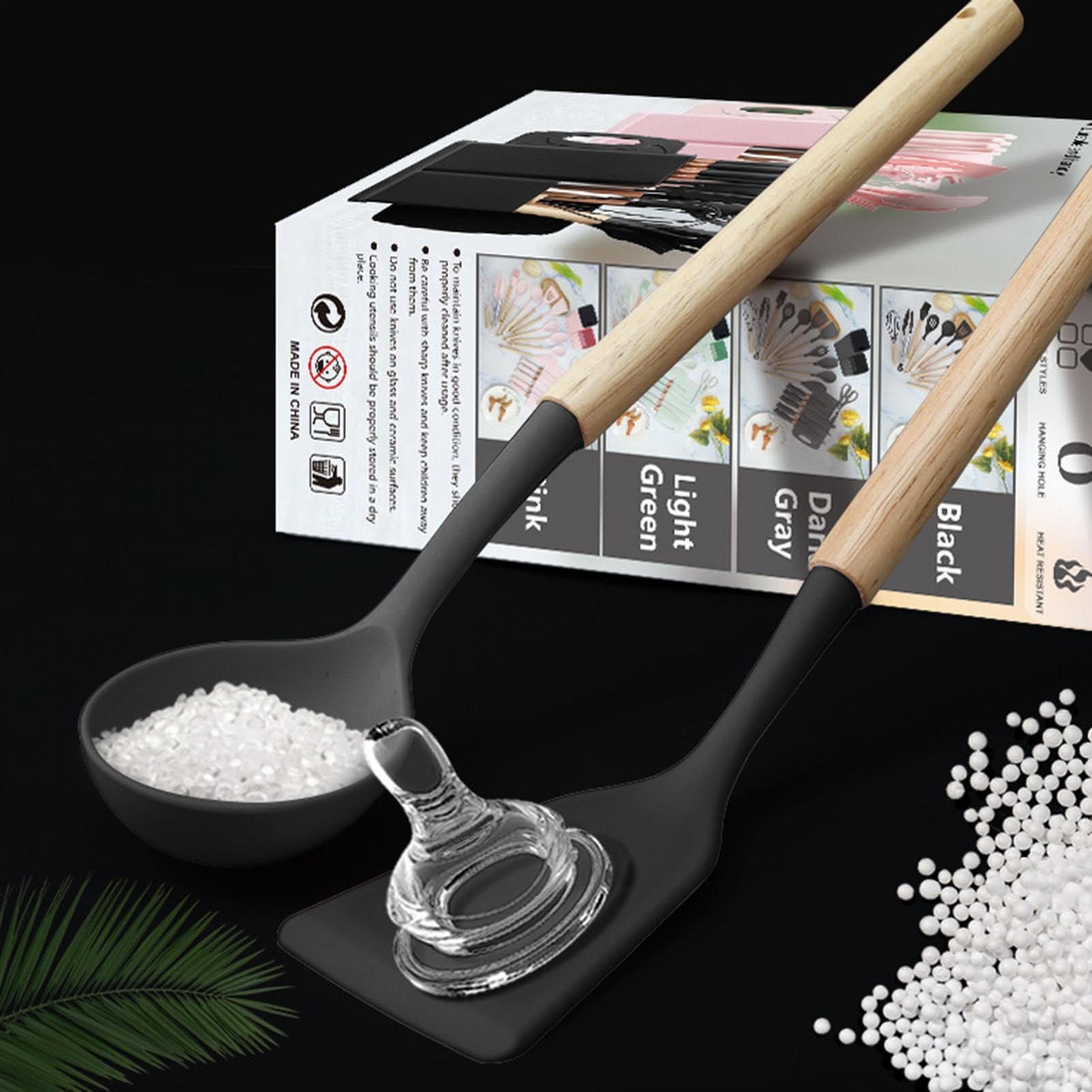 Kochutensilien-Set 19-teiliges hitzebeständiges Antihaft-Set aus sicherem | Küchenhelfer-Set zum Kochen für Zuhause, Wohnung, Arbeitsplatte, Haushalt und