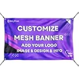 BillyPrint Custom Mesh Banners and Signs Photo Or Text Personalized Customize Outdoor,Personalized Mesh Fabric Banners Indoor For Construction Site Fence,Customized Mesh Banner.4ft x6ft