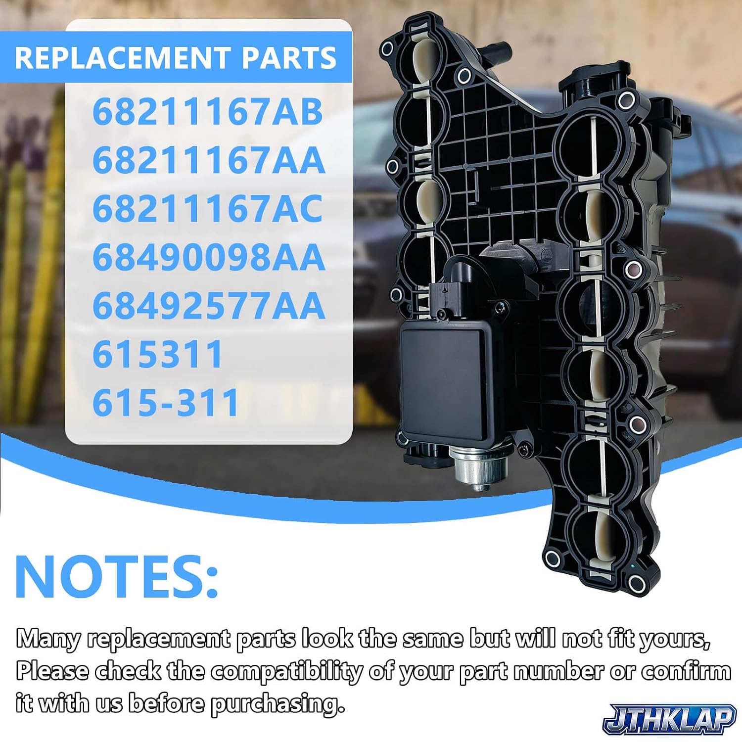 68211167AA 68492577AA Intake Manifold with Gasket and Sensor Replacement 68211167AB 68211167AC 68211206AA 68211206AB Fit for Ram 1500 3.0L Diesel Jeep Grand Cherokee EcoDiesel Intake Manifold Assembly
