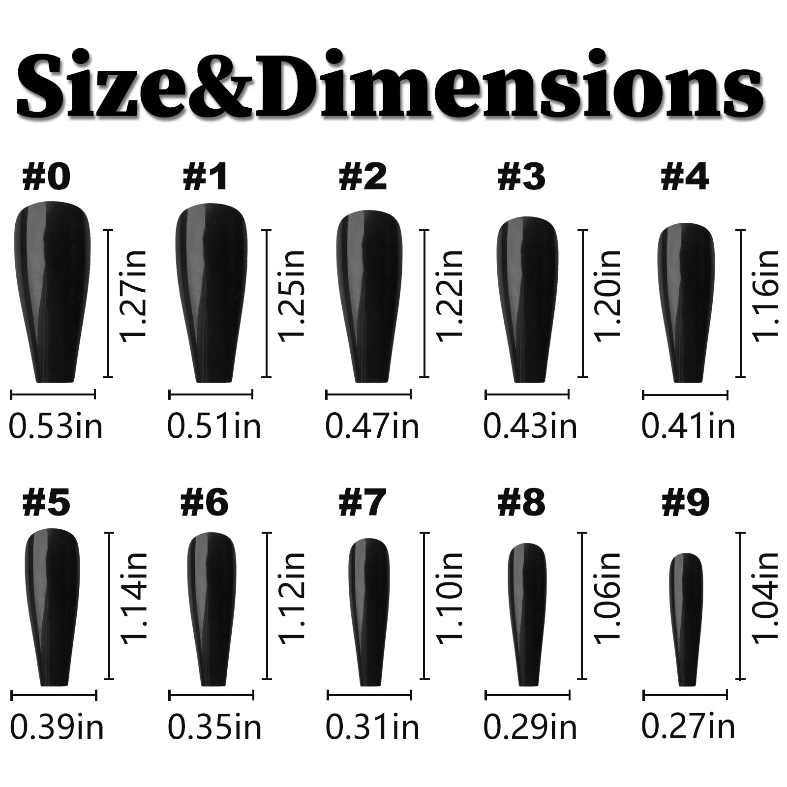 LoveOurHome 200pc Coffin Press on Nails long Gel Glossy Fake Nails Full Cover Colored Artificial Fingernail False Acrylic Tips 10 Colors for Women Girls Manicure Design