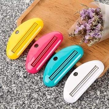 8 Pieces Toothpaste Tube Squeezer Dispenser Toothpaste Rollers Clips for Bathroom
