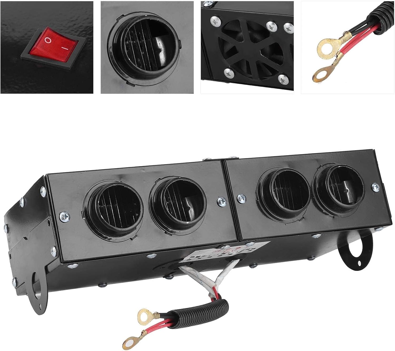 Car Heater That Plugs Into Cigarette Lighter, Car Heater Defogger Auto 4 Hole Heating Fan 12V Defroster Defogger 800W