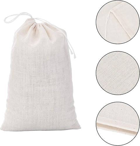 Miniatura 3 de Tatuo Paquete de 200 bolsas de muselina, bolsas de arpillera, bolsas de muselina con cordón, bolsa de bolsita multiusos con cordón para té, joyas,