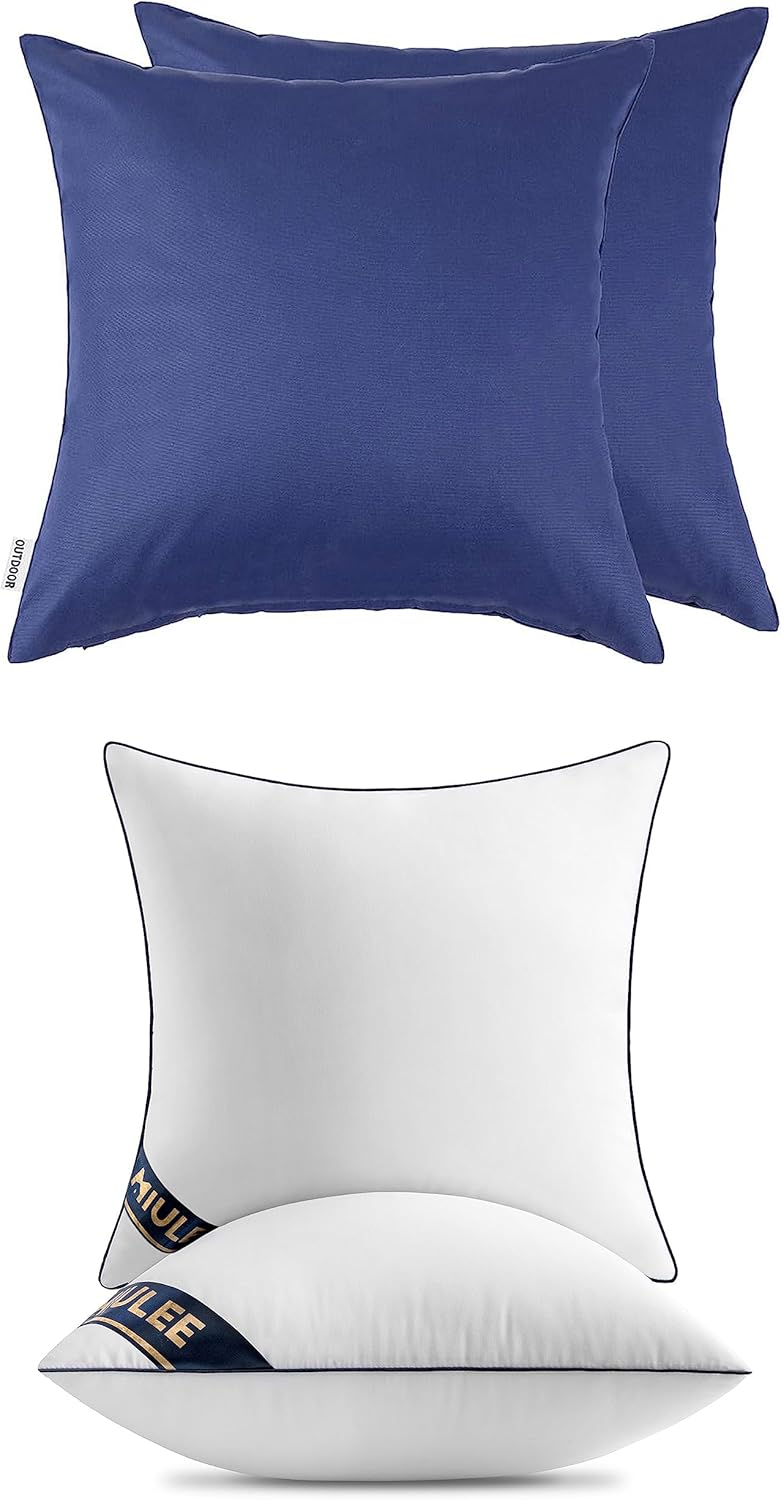 MIULEE Pack of 2 Decorative Outdoor Waterproof Pillow