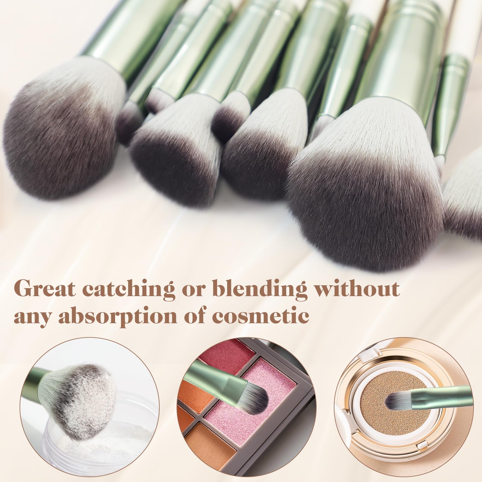 HEYMKGO Set Pennelli Make Up 12 Pezzi Diversity Pennelli Trucco Premium Setole Sintetiche Fondotinta In Polvere Correttori Fard Blending Rossetto Ombretto Sopracciglia Illuminante Pennello Trucco