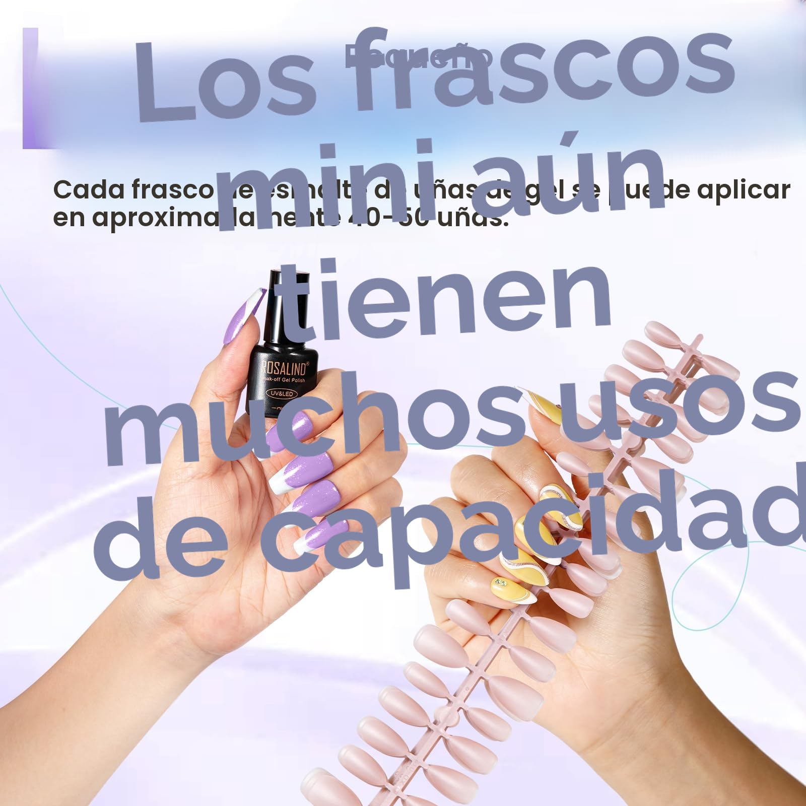 ROSALIND Uñas Semipermanentes Kit Completo Lámpara 48W, 32+4 Piezas Kit Uñas Semipermanentes Blanco Verde Morado Azul Marrón Gris Pintauñas Gel Manicura Regalo