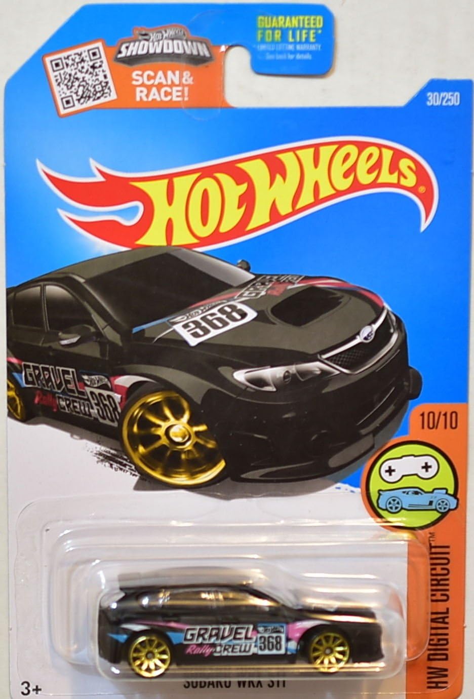 Hot Wheels, 2016 HW Digital Circuit, Subaru WRX STI Exclusive [Black] 30/250