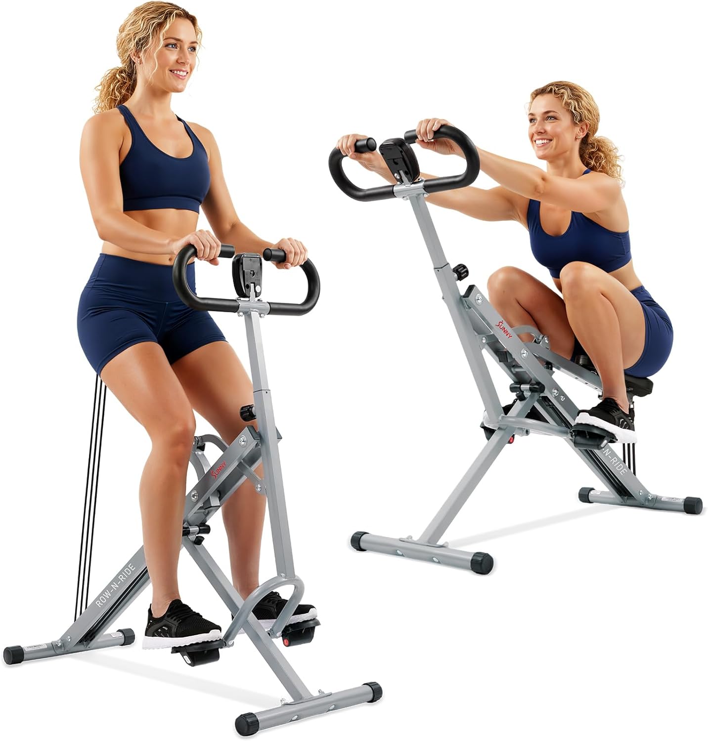 Sunny Health & Fitness Row-N-Ride Squat Machines...