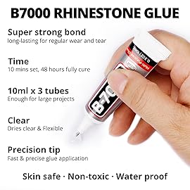 31000Pcs Rhinestones for Bedazzling, 3mm Bedazzler Kit with Flatback Rhinestones for Clothes Crafting Crafts Nails Clothing, Flat Back Resin Rainbow Colorful Colored Crystal with B 7000 Glue Clear