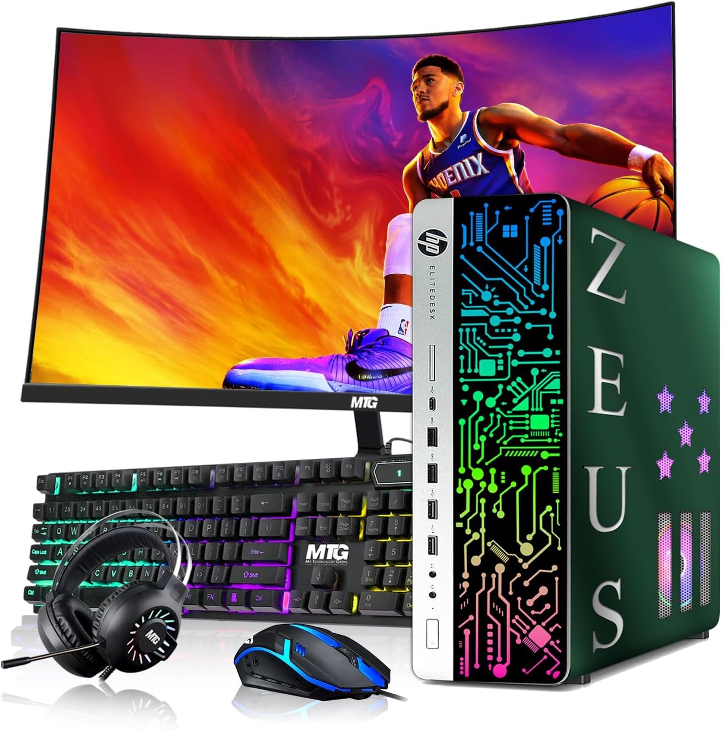 Grainger Computer Amazon.com: TechMagnet HP G3 Desktop RGB Computer PC Intel Core i5 ...