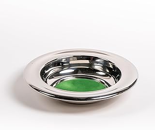Broadman Church Supplies RemembranceWare Offering Plate, Silver with Green Felt