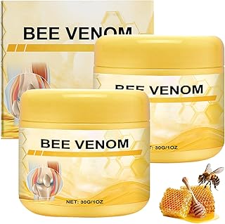 2PCS New Bee Venom Professional Joint Cream, for Neck, Waist, Back, Hands, Feet and Legs Advanced Bee Propolis Joint Cream, yellow