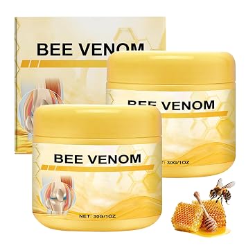 Botou 2PCS New Bee Venom Professional Joint Cream, for Neck, Waist, Back, Hands, Feet and Legs Advanced Bee Propolis Joint Cream, yellow