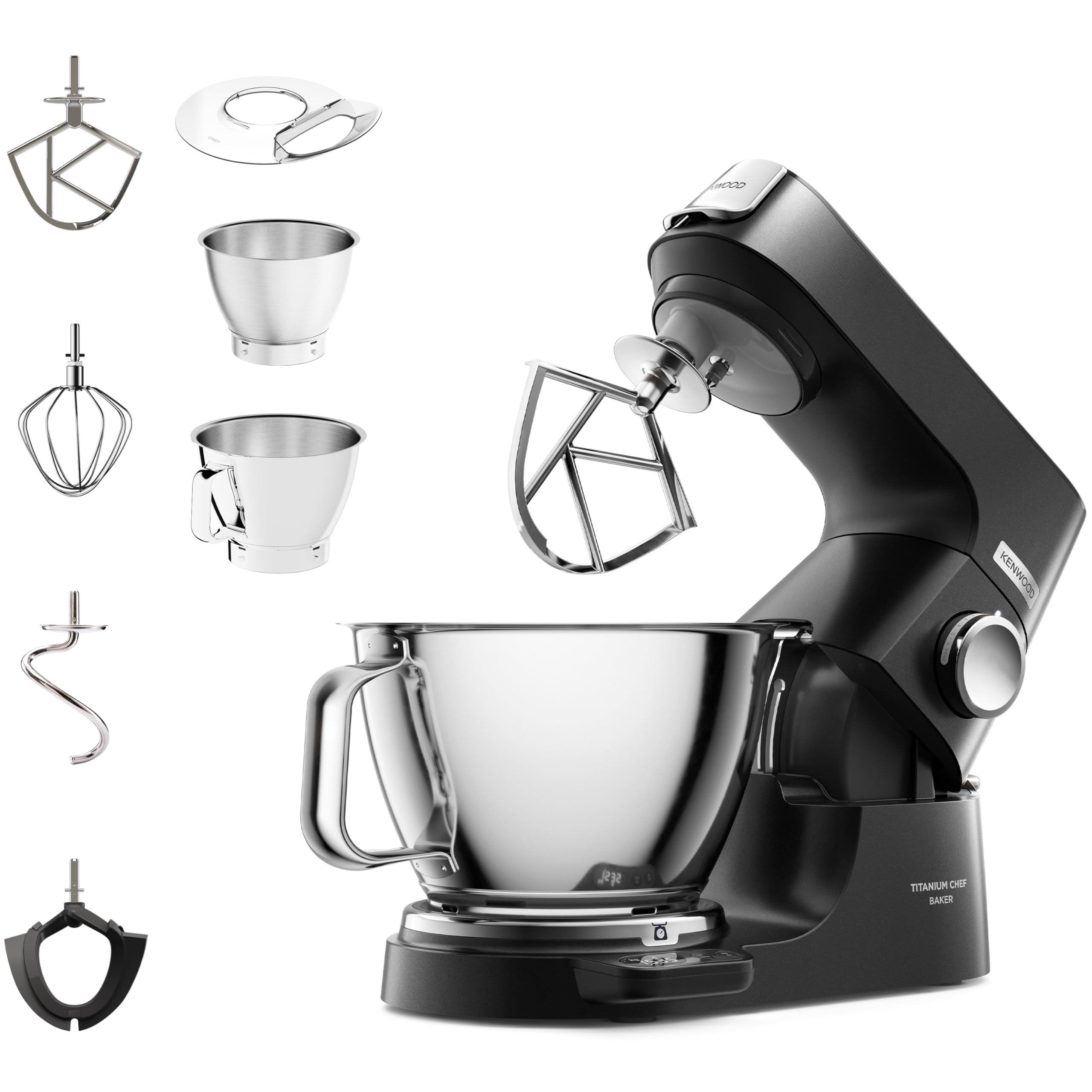 Kenwoodtitanium Chef Baker Silver Kvc85 004bk Stand Mixer With