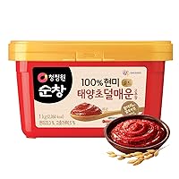 Vista 12 de Gochujang - Pasta de chile rojo coreano [Suave 1.1 lb (500g)] - Sin gluten/0 grasa/0 colesterol / (40 calorías/porción) Salsa fermentada picante