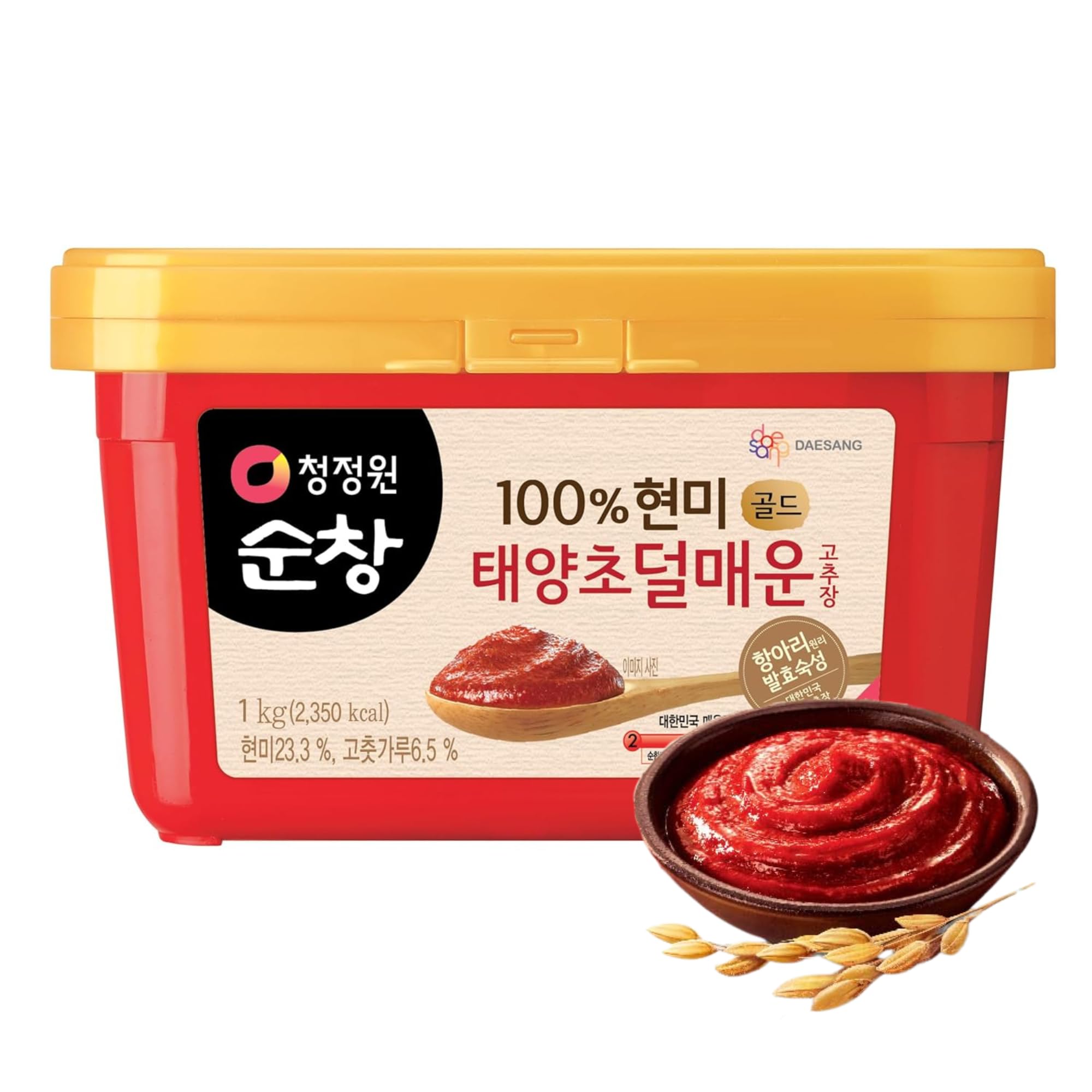 O’Food Gochujang – Korean Red Chili Paste [Mild | 2.2 lb (1kg) ] Spicy & Sweet Savory Fermented Sauce | Gluten-Free | No Corn Syrup | Great for Bibimbap, Marinades, Stews & BBQ