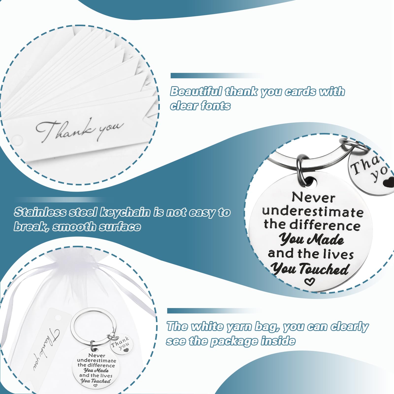 Lucxhcky 15 Pcs Employee Appreciation Gifts - Thank You & Caregiver Gifts for Staff Coworkers & Team (01-12) - Image 3