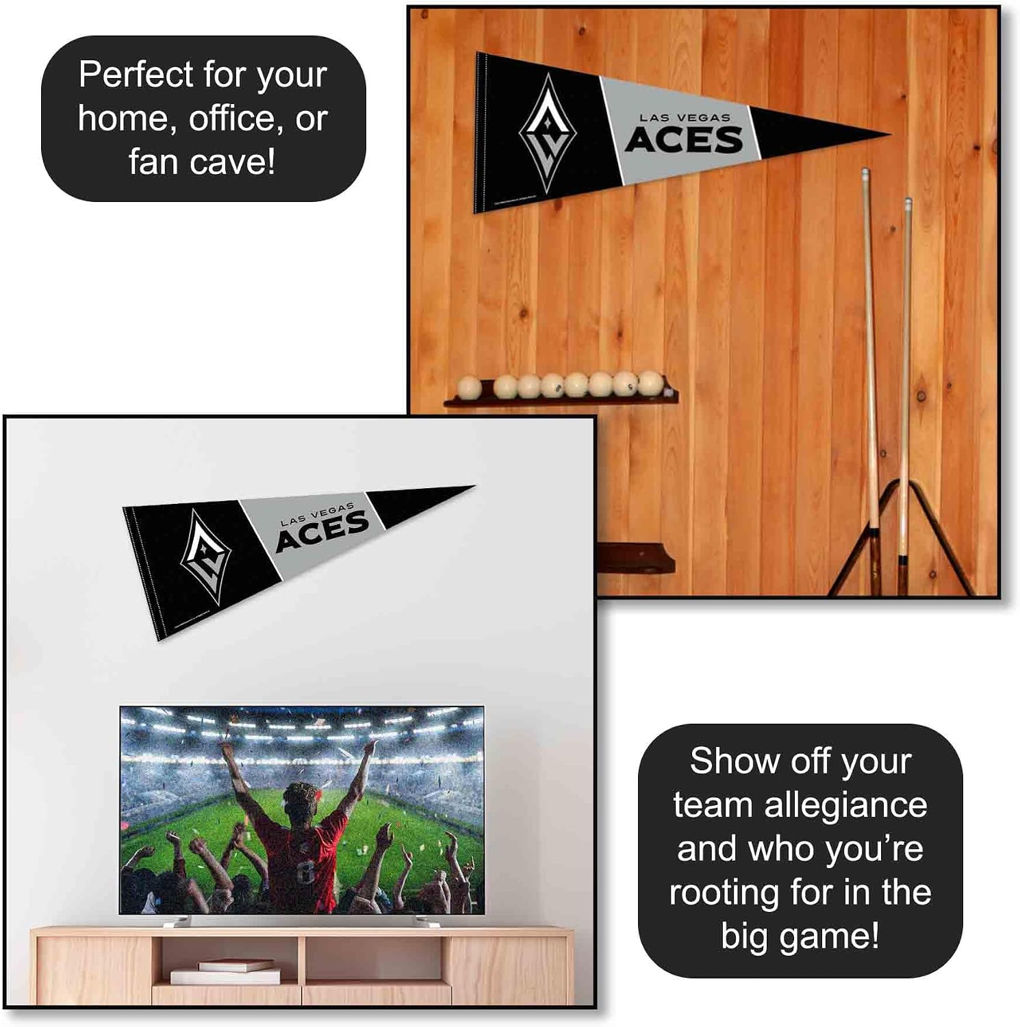 WinCraft Las Vegas Aces Logo Pennant Banner Flag