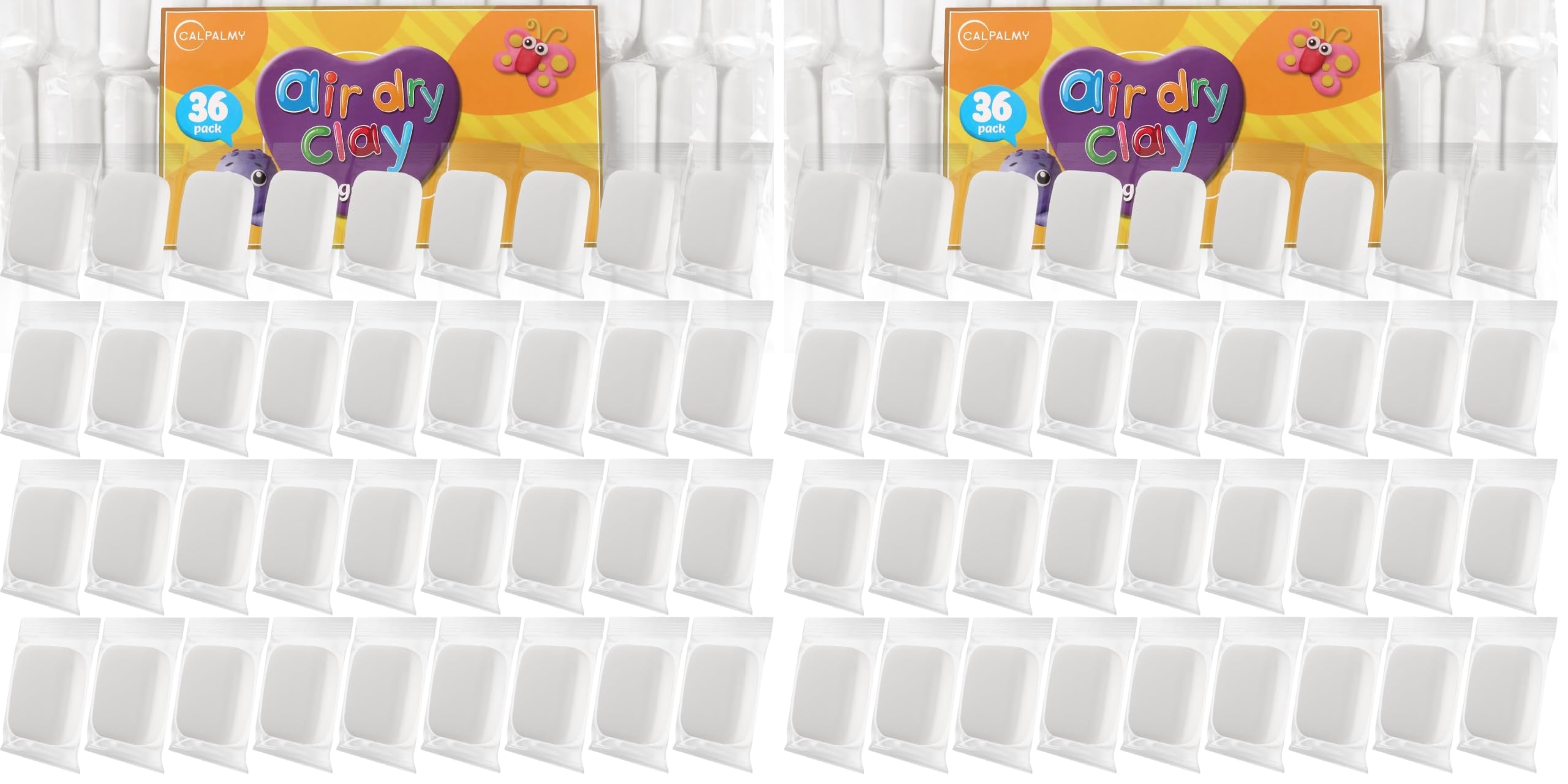 CALPALMY Air Dry Foam Clay (72 Pack), 360g White Moldable Soft Clay for Kids Gifts Partty and School Project Supplies, Perfect for Crafting Cosplay and Artistic Projects