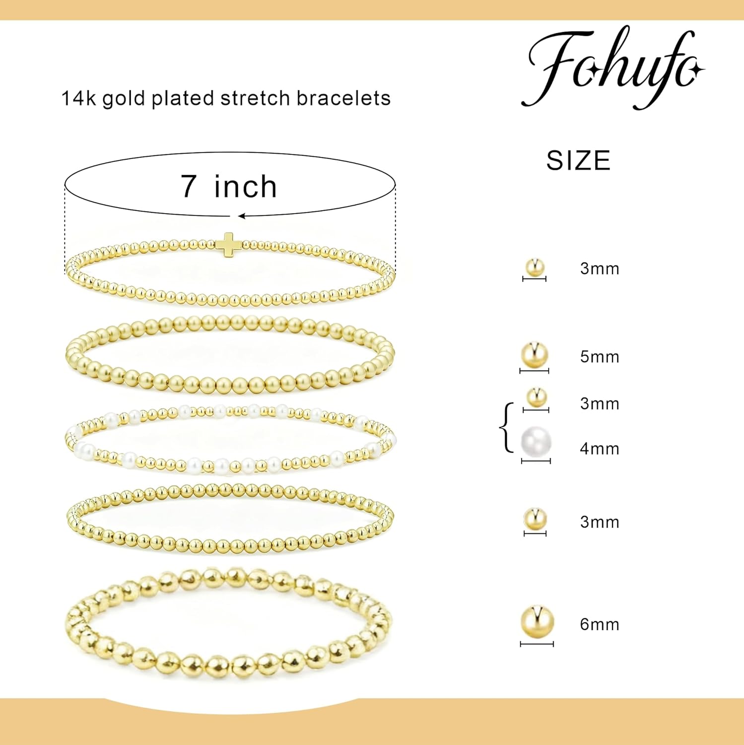 Beaded Bracelets Gift Set for Women, 14K Gold Plated Layered Stackable Adjustable Bracelets Jewelry Gift Sets Stocking Stuffers - Image 5